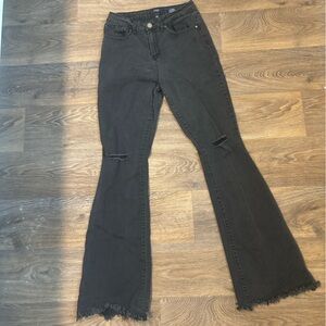 YMI High Rise Flare Distressed Jeans